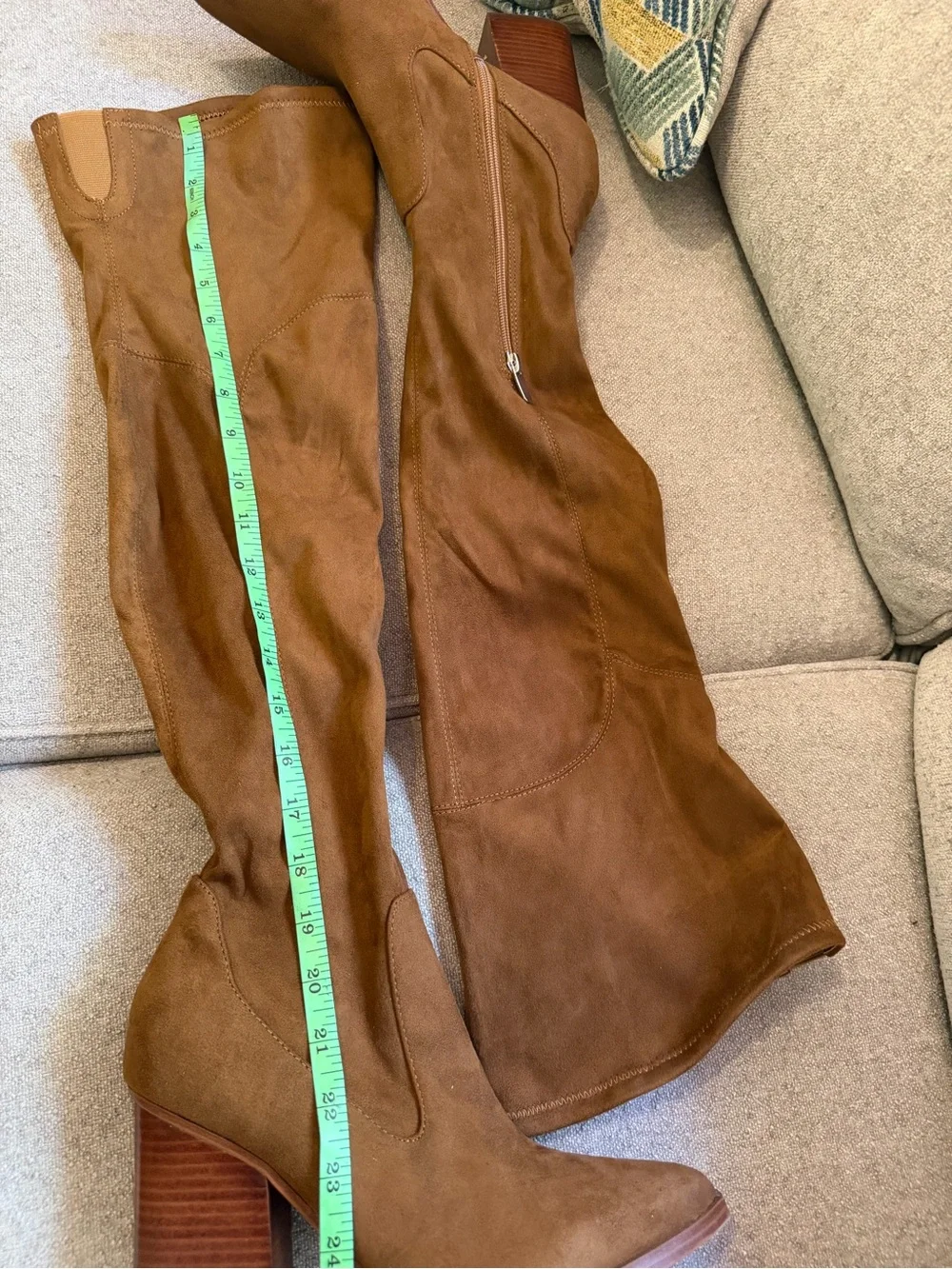Marc Fisher Meyana Tan Over-the-Knee Boots 9.5M Retail $189